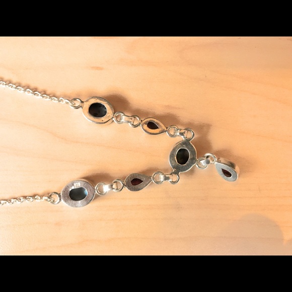 925 handmade silver necklace with opal stone - Picture 4 of 4